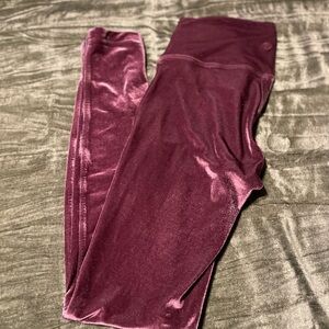 Lululemon Athletica mauve Leggings Velvet Finish
